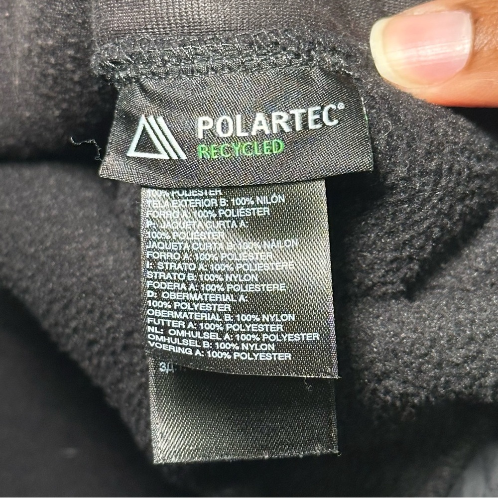 The North Face Black Gray Polartec Amyn Fleece Jacket Full-Length Zipper 2XL - Picture 10 of 12
